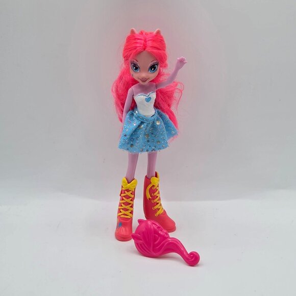 2012 My Little Pony Equestria Girls Pinkie Pie Doll With Skirt Boots & Brush By - Picture 1 of 9